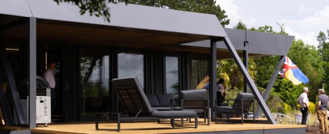 flat pack homers modular home at UK event